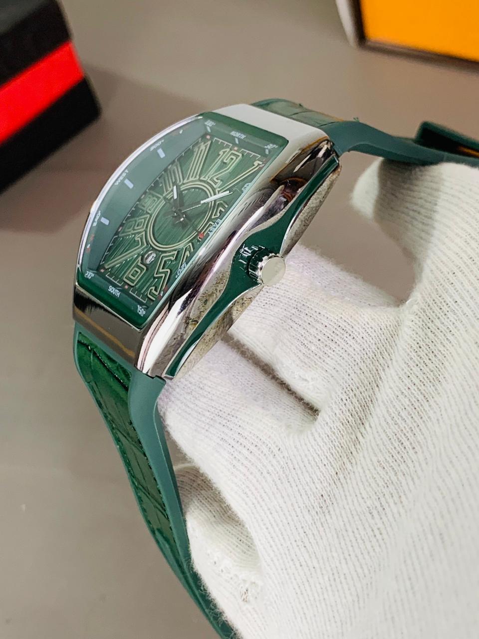 F.M Prestige Curve – Premium Green Quartz Watch